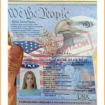 Hand Holding USA Passport